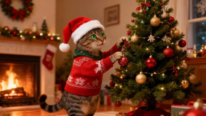 γατα-χριστουγεννα